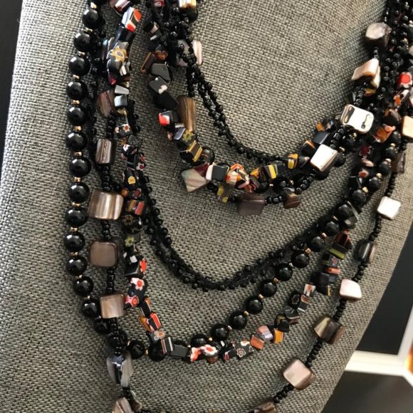 You & I Multi Strand Shell & Bead Necklace - Picture 5 of 9